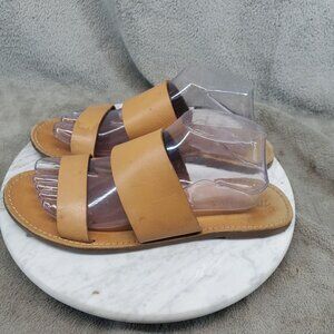 Madewell Shoes Womens Size 11 Brown Leather Boardwalk Double Strap Sandals